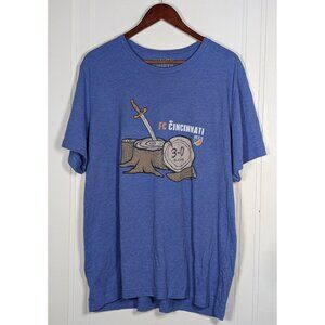 FC Cincinnati MLS FCC Blue T-Shirt Size 2XL XXL Mens Adult Unisex Soccer Cincy